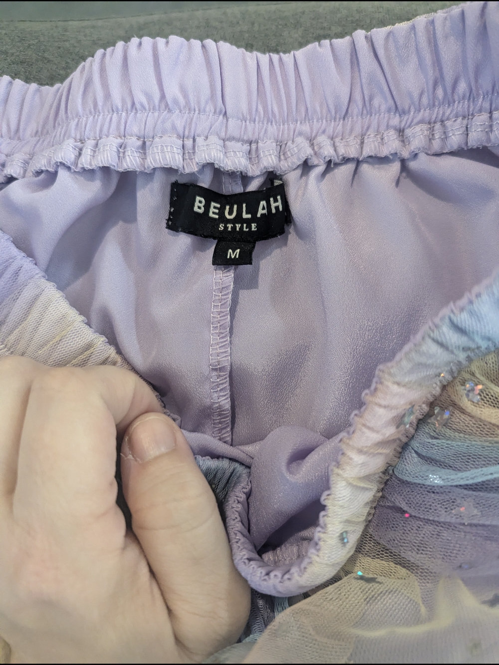 Beulah Lavender Pastel Tulle Skirt - Picture 4 of 4